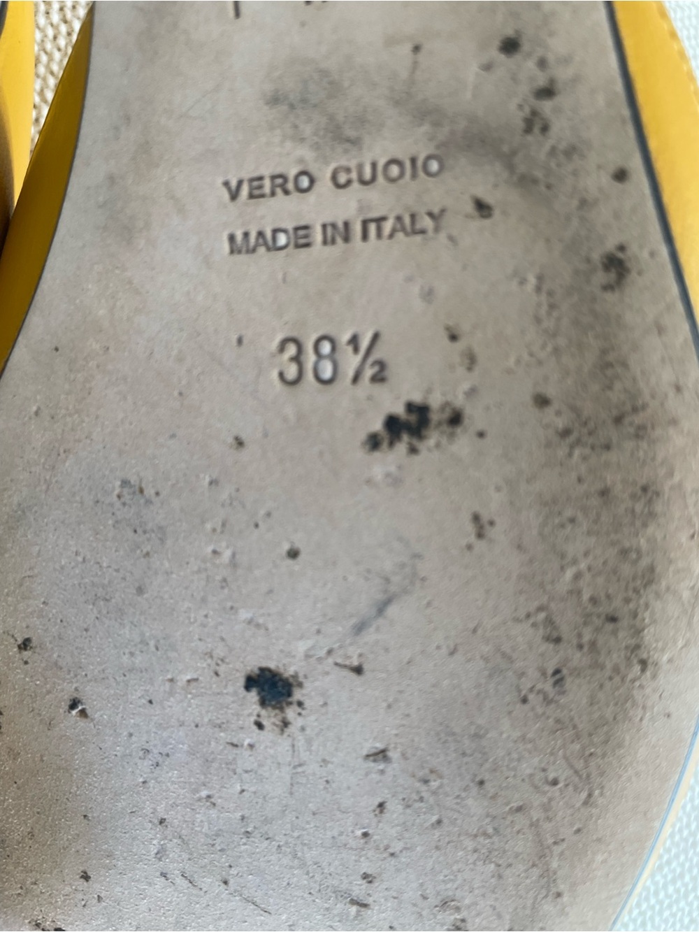 Tamara Mellon Mustard Yellow Pointed Slingback Flats - Picture 6 of 8